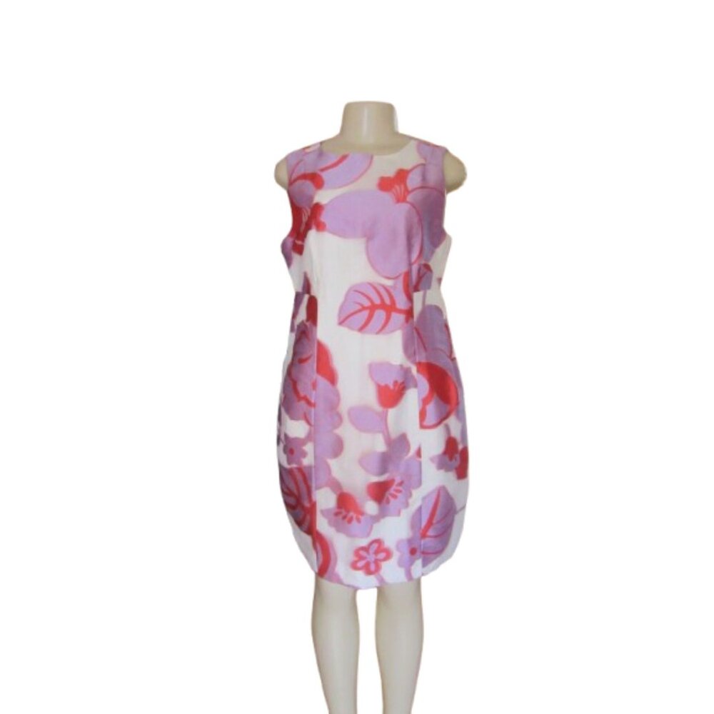 Diane Von Furstenburg Claudia Floating Flowers Sleeveless Dress Size 10